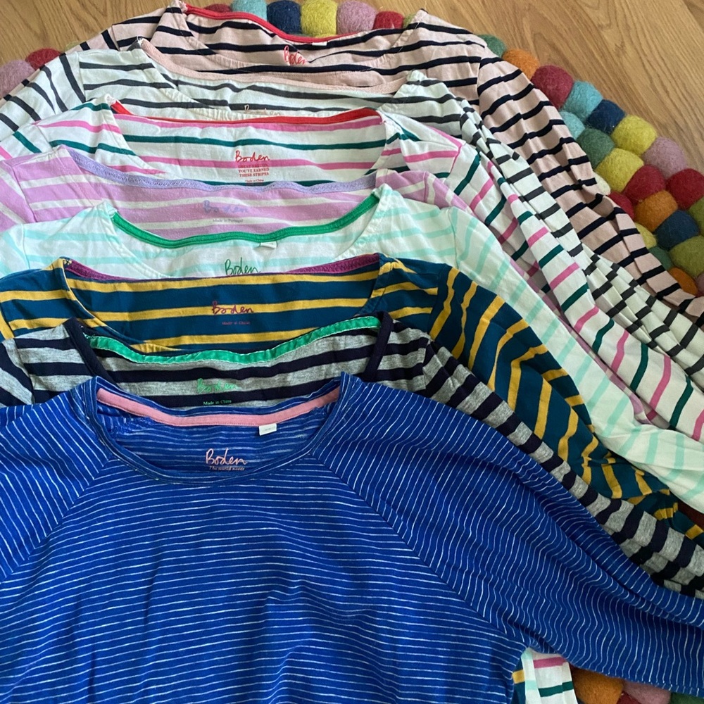 Boden striped long sleeve tees